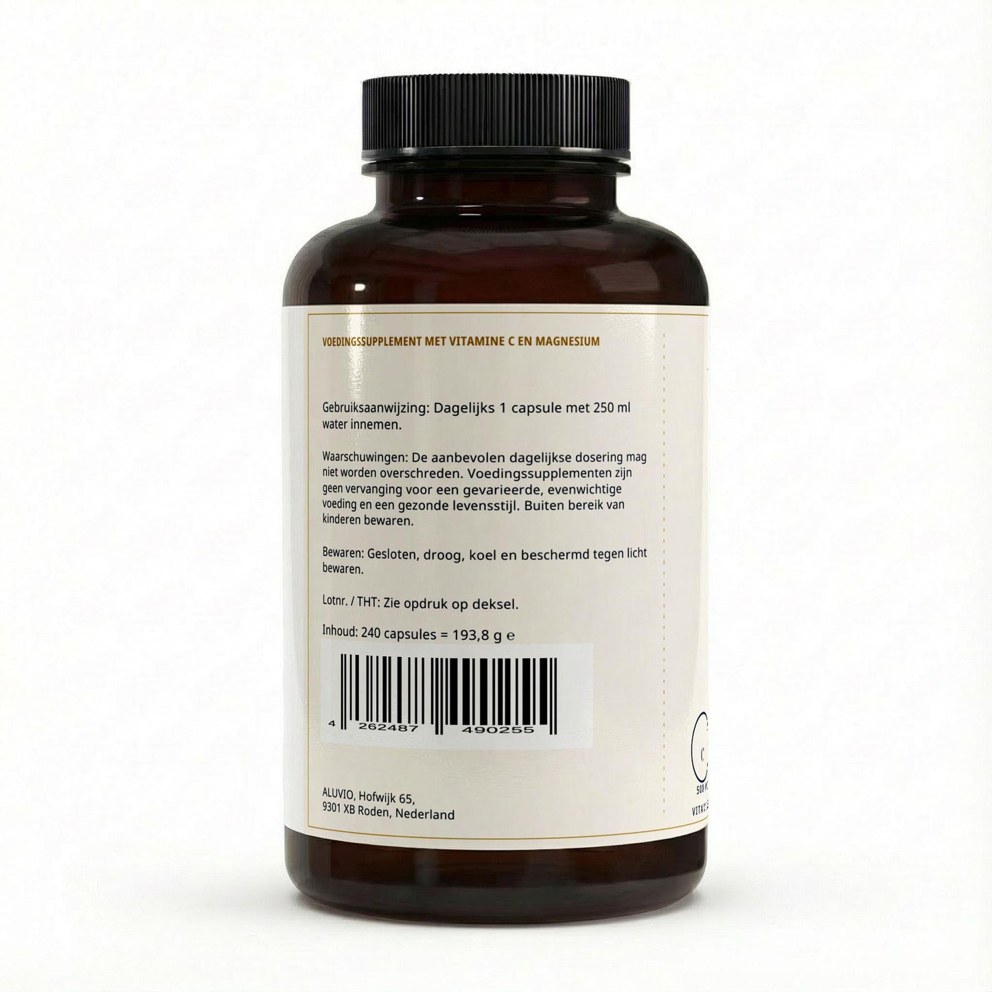 Gebufferde Vitamine C 500 mg + Magnesium – 240 capsules