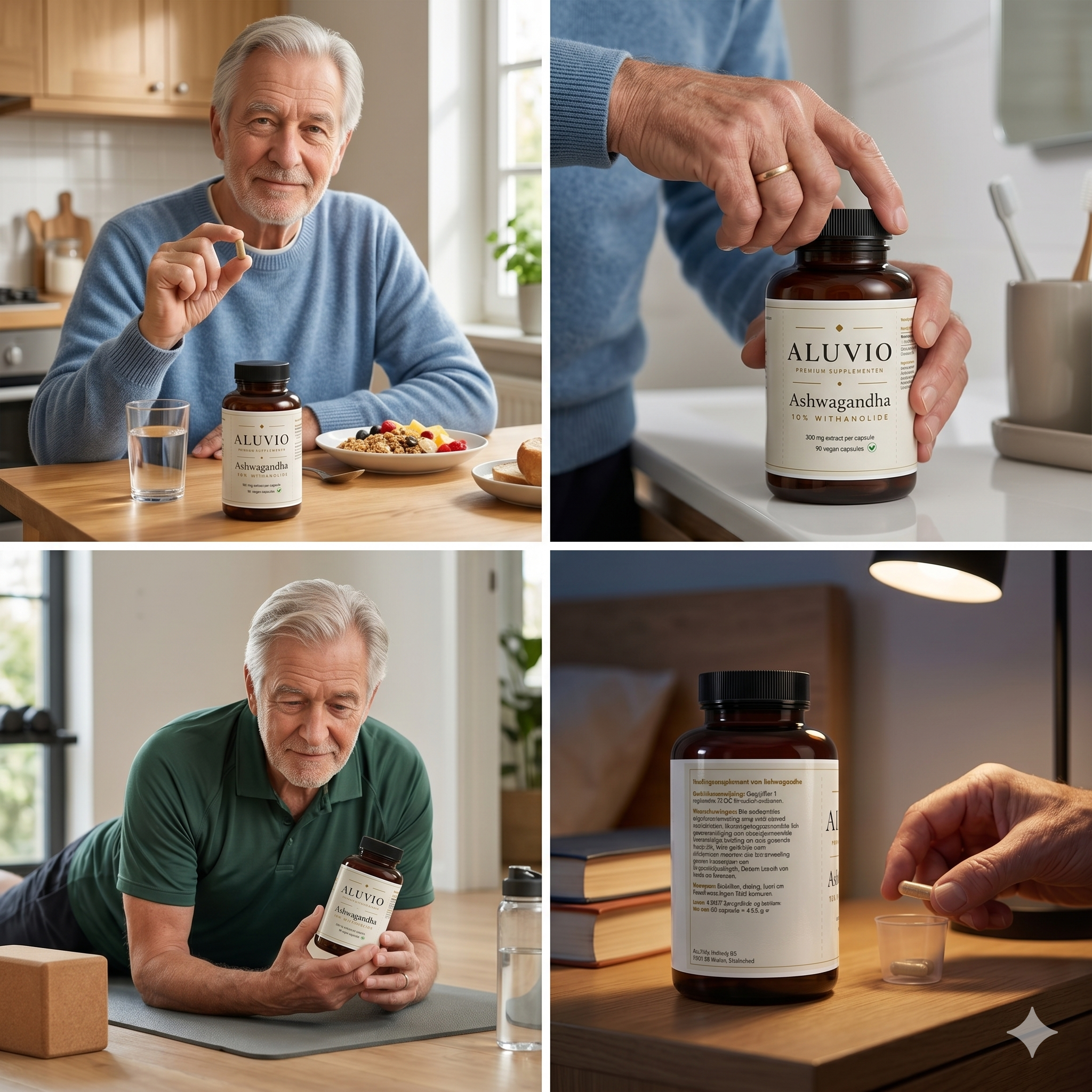 ALUVIO Ashwagandha mockups voor nieuwe productlijn